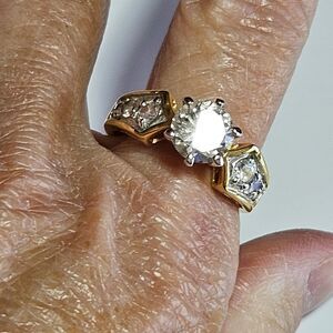 Lindberg Corporation Vintage 14K HGE Solitaire Engagement Ring Size 9